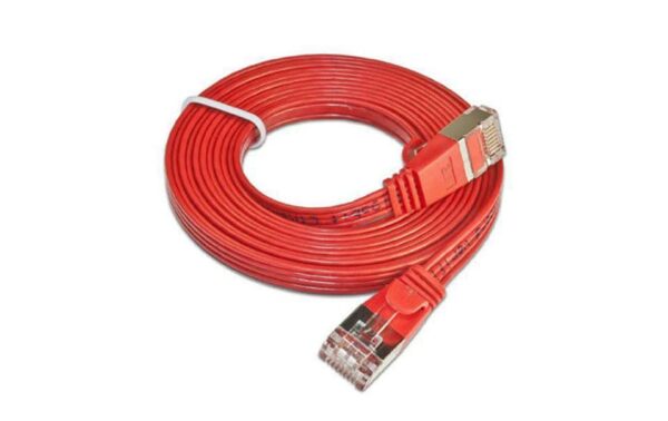 314796 - Mediatech Wirewin Slim Patchkabel: STP, 0.25m, rot Cat.6, AWG36, Klinkenschutz, Längenaufdruck