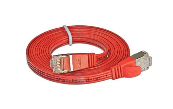 Wirewin Slim Patchkabel: STP, 7.5m,  rot Cat.6, AWG36, Klinkenschutz, Längenaufdruck