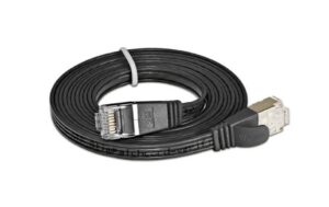 Wirewin Slim Patchkabel: STP, 0.10m,schwarz Cat.6, AWG36, Klinkenschutz, Längenaufdruck