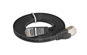 Wirewin Slim Patchkabel: STP, 0.75m,schwarz Cat.6, AWG36, Klinkenschutz, Längenaufdruck