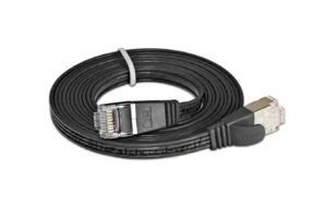 314816 - Mediatech Wirewin Slim Patchkabel: STP, 3m, schwarz Cat.6, AWG36, Klinkenschutz, Längenaufdruck