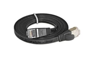 Wirewin Slim Patchkabel: STP, 5m, schwarz Cat.6, AWG36, Klinkenschutz, Längenaufdruck