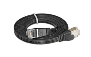 Wirewin Slim Patchkabel: STP, 15m, schwarz Cat.6, AWG36, Klinkenschutz, Längenaufdruck