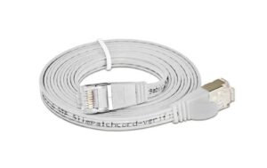 314829 - Mediatech Wirewin Slim Patchkabel: STP, 2m, weiss Cat.6, AWG36, Klinkenschutz, Längenaufdruck