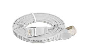 Wirewin Slim Patchkabel: STP, 3m, weiss Cat.6, AWG36, Klinkenschutz, Längenaufdruck