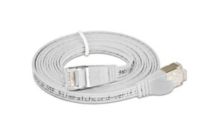 Wirewin Slim Patchkabel: STP, 15m, weiss Cat.6, AWG36, Klinkenschutz, Längenaufdruck