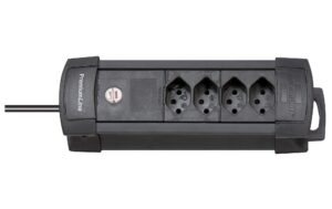 320841 - Mediatech Brennenstuhl Premium-Line Steckdosenleiste 4xT13, ohne Schalter, schwarz, 5m Kabel kaufen Schweiz | Mediatech.ch
