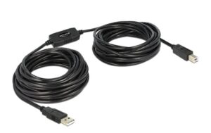 Delock USB Kabel Typ A-B, 11m, schwarz aktiv verstärkt, braucht kein Netzteil