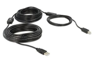 323970 - Mediatech USB Kabel Typ A-B, 20m, schwarz aktiv verstärkt, braucht kein Netzteil