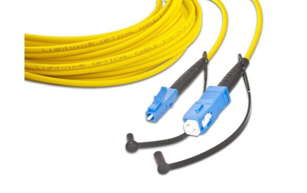 Lightwin LWL Simplex Patchkabel Singlemode 9/125µm, LC-SC, 5.0m OS2