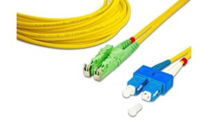 Lightwin LWL Duplex Patchkabel Singlemode 9/125µm, E2000/APC-SC, 2.0m, OS2