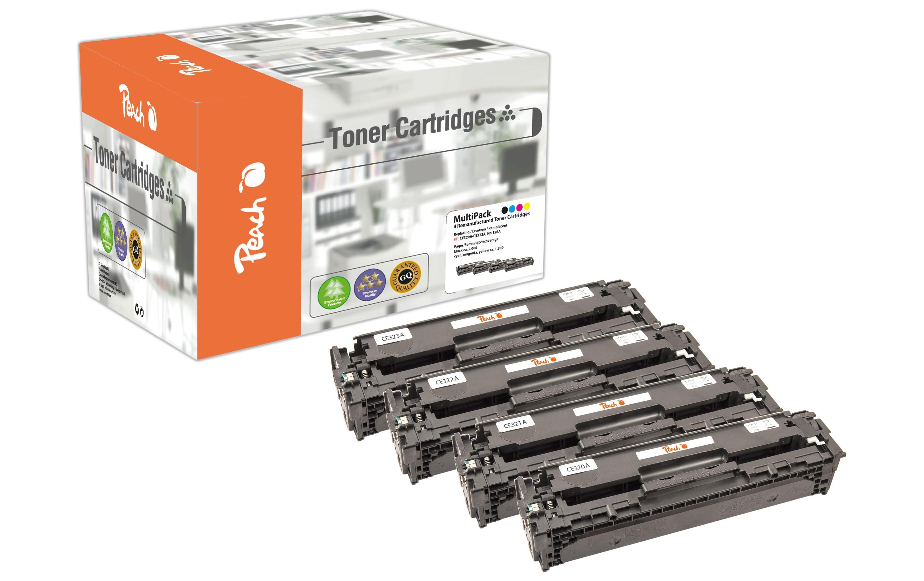 Peach Toner HP CE32A-Serie Multipack 1x bk 2000S je 1x c,m,y 1300S