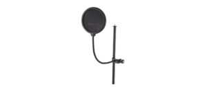 K&M 23956, Popschutz für Mikrofone Nylon, Schwanenhals, Montage an Mic Stativ