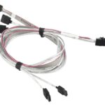 Supermicro HD SAS Kabel: SFF8643-4xSATA, intern, Mulitilane mit Sideband für Status