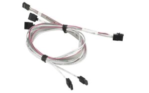 Supermicro HD SAS Kabel: SFF8643-4xSATA, intern, Mulitilane mit Sideband für Status