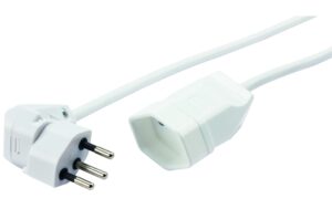 STEFFEN Kunststoff-Verlängerungskabel, 3m, weiss 3-polig, T12/T13, Dreh-Winkelstecker kaufen | Mediatech.ch