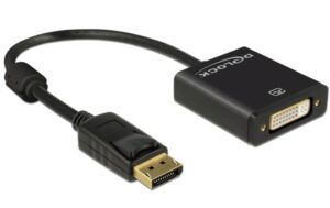 Monitoradapter DP zu DVI, aktiv, 4K Support DP Stecker zu DVI24+5-Bu 20cm, schwarz