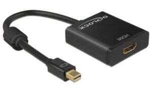 Monitoradapter Mini-DisplayPort zu HDMI 4K schwarz, 4K Support, aktiv