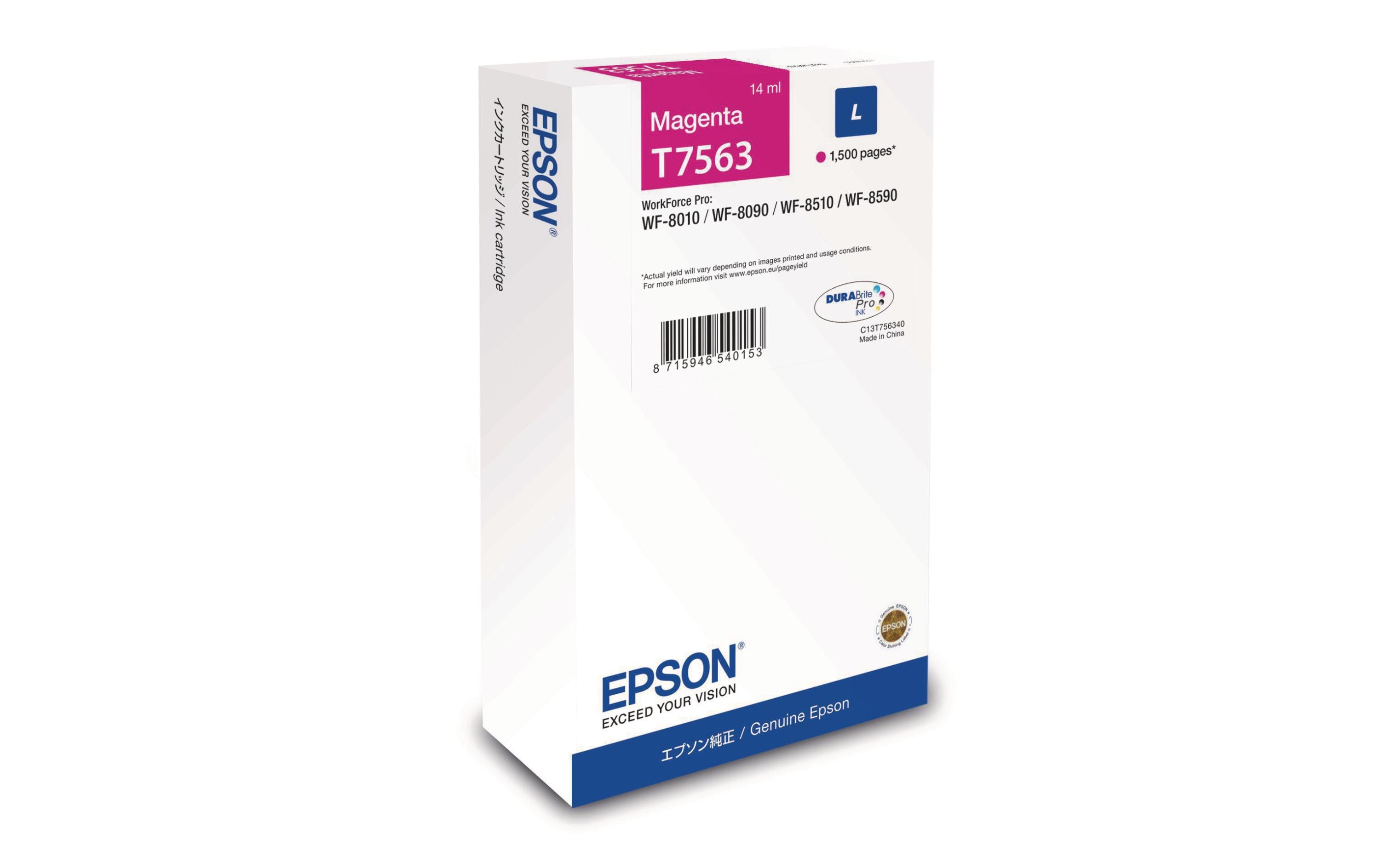 Tinte Epson T7563, magenta WF 8010/8090/8510/8590 kaufen Schweiz | Mediatech.ch