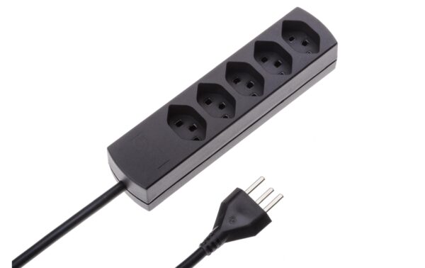 344951 - Mediatech Max Hauri Steckdosenleiste Safety-Line 5xT23, schwarz, ohne Schalter kaufen Schweiz | Mediatech.ch