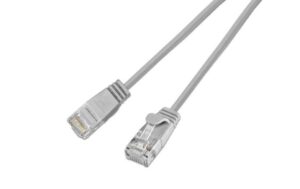 353675 - Mediatech Wirewin Slim Patchkabel: UTP, 5m, grau Cat.6, AWG36, Klinkenschutz, rund, 2.8mm