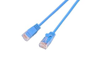 353685 - Mediatech Wirewin Slim Patchkabel: UTP, 3m, blau Cat.6, AWG36, Klinkenschutz, rund, 2.8mm