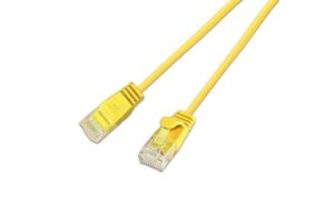353697 - Mediatech Wirewin Slim Patchkabel: UTP, 5m, gelb Cat.6, AWG36, Klinkenschutz, rund, 2.8mm
