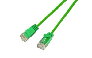 SLIM Slimpatchkabel 2m, Grün, Cat.6 Rund, 2.8mm, UTP ungeschirmt, GHMT zert.