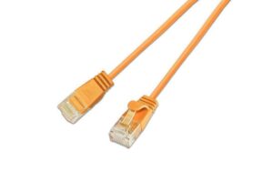 353720 - Mediatech Wirewin Slim Patchkabel: UTP, 10m,orange Cat.6, AWG36, Klinkenschutz, rund, 2.8mm
