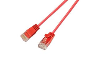 Wirewin Slim Patchkabel: UTP, 2m, rot Cat.6, AWG36, Klinkenschutz, rund, 2.8mm