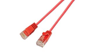 Wirewin Slim Patchkabel: UTP, 5m, rot Cat.6, AWG36, Klinkenschutz, rund, 2.8mm