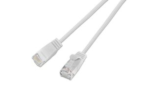 353749 - Mediatech Wirewin Slim Patchkabel: UTP, 1m, weiss Cat.6, AWG36, Klinkenschutz, rund, 2.8mm