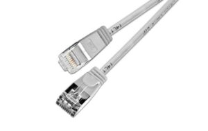Slim Wirewin Pachkabel: U/FTP, 15cm, grau Cat.6, AWG36, 100% Kupfer, geschirmt, 4mm