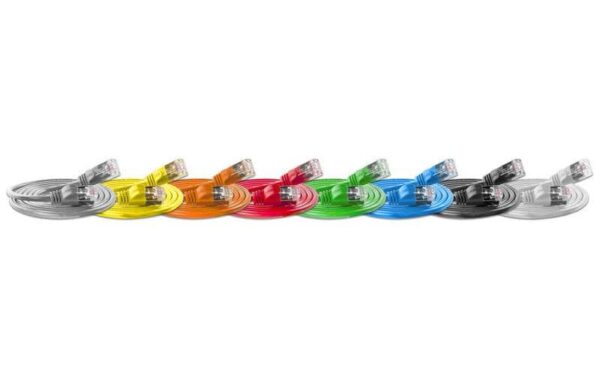 Slim Wirewin Pachkabel: U/FTP, 25cm, grau Cat.6, AWG36, 100% Kupfer, geschirmt, 4mm