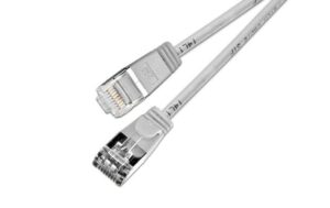 Slim Wirewin Pachkabel: U/FTP, 15m, grau Cat.6, AWG36, 100% Kupfer, geschirmt, 4mm