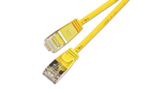 Slim Wirewin Pachkabel: U/FTP, 25cm, gelb Cat.6, AWG36, 100% Kupfer, geschirmt, 4mm