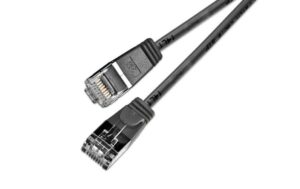 353826 - Mediatech Slim Wirewin Pachkabel: U/FTP, 50cm,schwarz Cat.6, AWG36, 100% Kupfer, geschirmt, 4mm