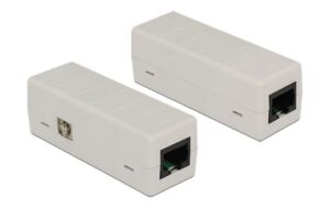 Delock Netzwerk Isolator, 6kV, mit PoE Überspannungsschutz, 10/100/1000MBps