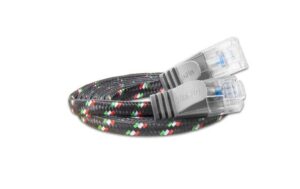 355178 - Mediatech Wirewin Slim Toughkabel: UTP, 0.25m, grau Cat.6, AWG36, Klinkenschutz, Nylonmantel