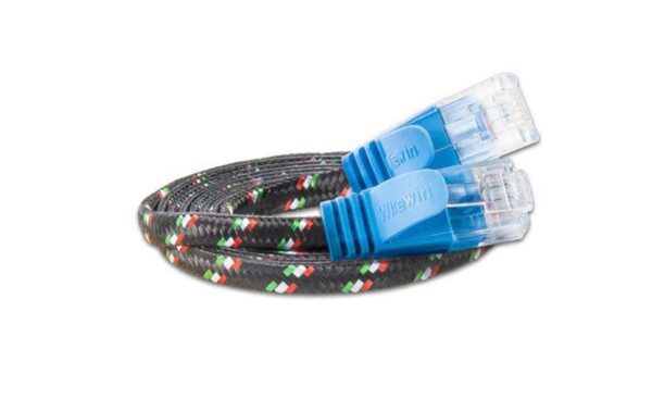 355188 - Mediatech Wirewin Slim Toughkabel: UTP, 0.5m, blau Cat.6, AWG36, Klinkenschutz, Nylonmantel