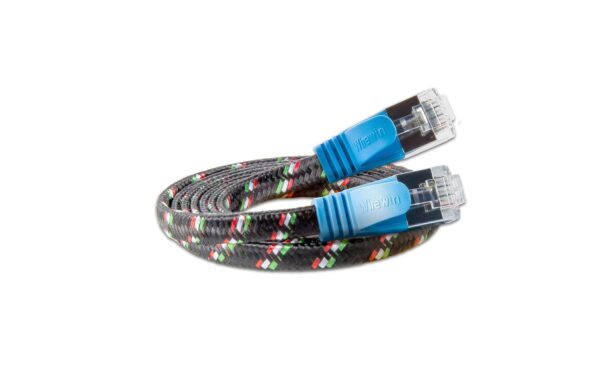 Wirewin Slim Toughkabel: STP, 10m, blau Cat.6, AWG36, Klinkenschutz, Nylonmantel