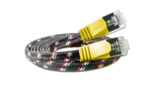 Wirewin Slim Toughkabel: STP, 2m, gelb Cat.6, AWG36, Klinkenschutz, Nylonmantel