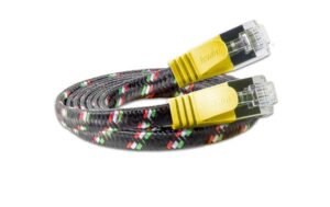 Wirewin Slim Toughkabel: STP, 10m, gelb Cat.6, AWG36, Klinkenschutz, Nylonmantel