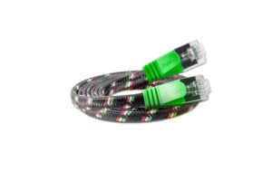 355243 - Mediatech Wirewin Slim Toughkabel: STP, 0.25m, grün Cat.6, AWG36, Klinkenschutz, Nylonmantel