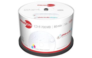 Primeon CD-R 700MB 50er Spindel bis 52-fach, bedruckbar, wasserresistant kaufen Schweiz | Mediatech.ch
