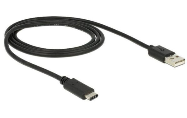 358335 - Mediatech Delock USB2.0-Kabel A-TypC: 1m, schwarz max. 480Mbps, Typ-C kaufen | Mediatech.ch
