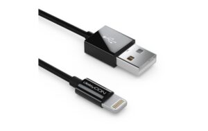 DeleyCON Lightning-USB Kabel 1m, schwarz Apple MFI zertifiziert und lizenziert