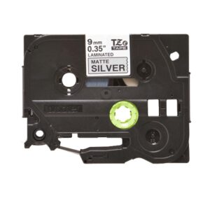 Brother P-touch Schriftban TZe-M921, TZ-Band laminiert, schwarz auf si-met. matt, 9mm, 8m