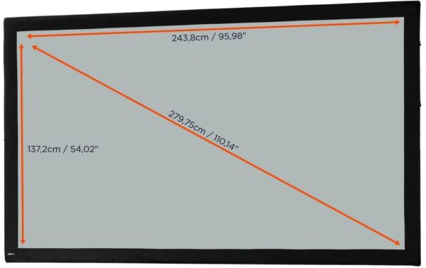 Celexon Tuch für Faltrahmen Leinwand Rückprojektion, 16:9, 244x137cm