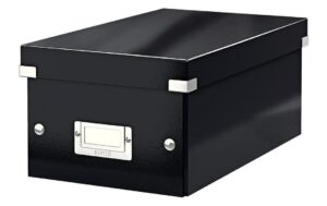 Leitz Aufbewahrungsbox DVD schwarz für 20 DVD-Hüllen zusammenfaltbar